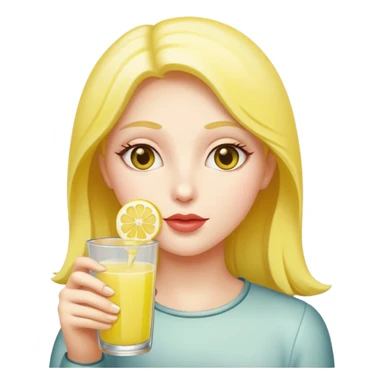 The Rosa roxburghii fruit is personified and then drinks lemon juice. sticker