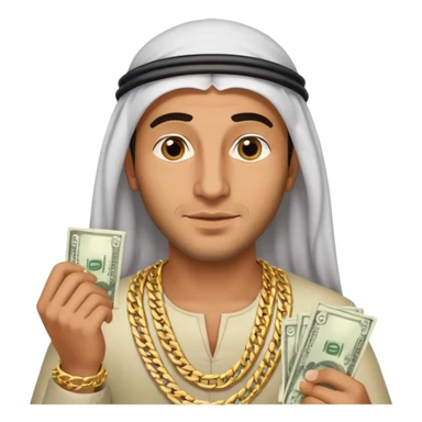 Árabe con dinero  sticker