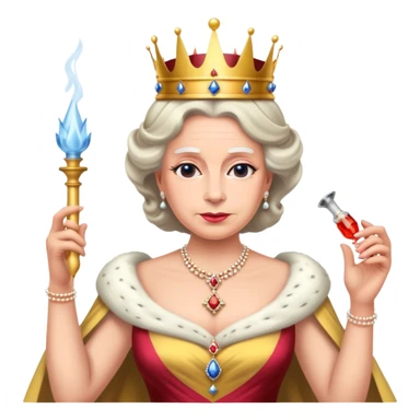 Queen of England hitting a bong  sticker