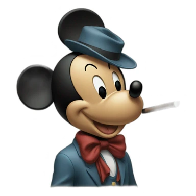 Mickey smoke a cigar sticker