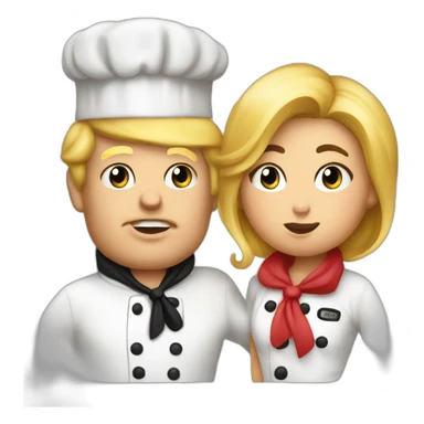 Chef kiss by a cartoon version of trump sticker