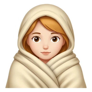 girl cozy in blanket sticker