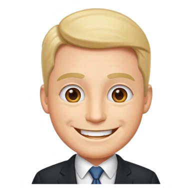 happy boss in his office sticker