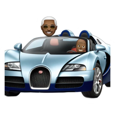 Man driveing a Bugatti Veyron  sticker
