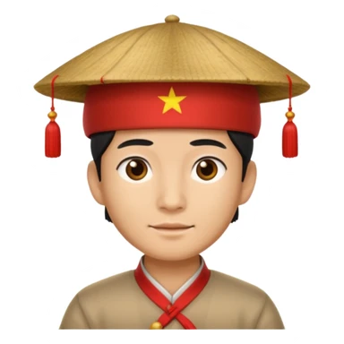 chinese male in 1800s, with chinese hat sticker