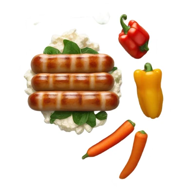 chicken sausage and cottage cheese with veggies sticker