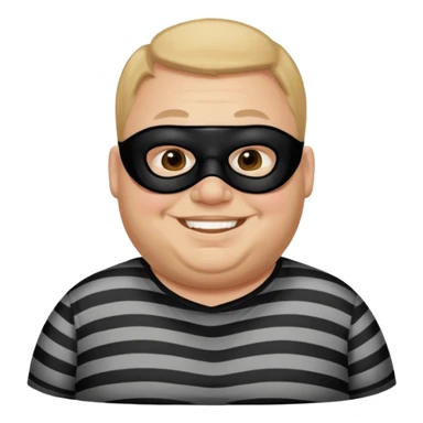 thief very fat man sticker