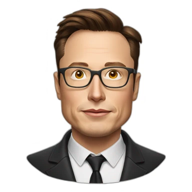 Elon musk with spectacles sticker