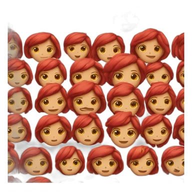 mujer pelo corto rojo y liso sticker