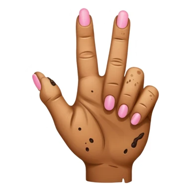 Hand with muddle finger, thumb, and pinky out sticker