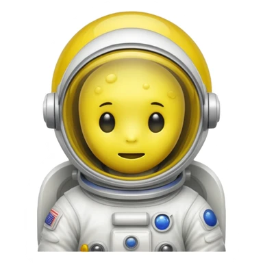 yellow slime alien white Astronaut sticker