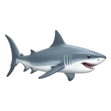 Requin qui tien une pelle sticker