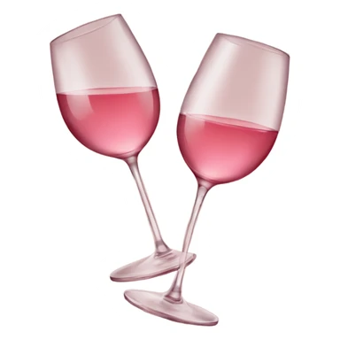 Two glasses of rose wine are clinking sticker