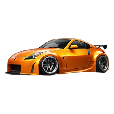 350z drift tuning orange sticker