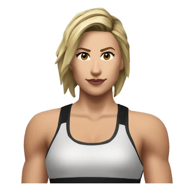 Rhea Ripley wwe super réaliste avec les cheveux noir sticker