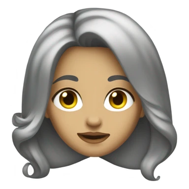 Make a girl with hair color gold and eyes gray  sticker