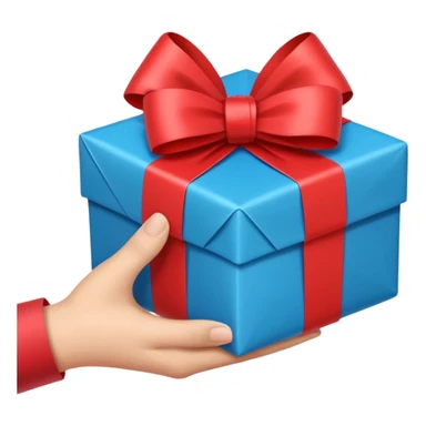 hand over present sticker