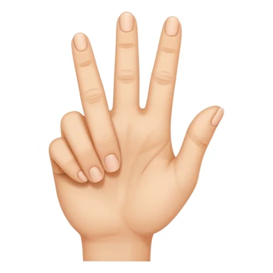 index finger vertical under the nose sticker