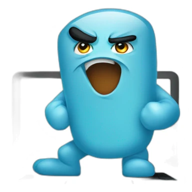 angry laptop sticker