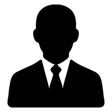 man in a vintage black and white suit, no facial hair, solid filled icon sticker