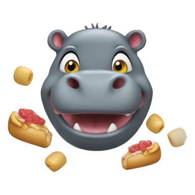 extremely hungry hungry hippo eating hungry  sticker