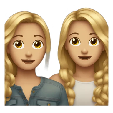 Brown and blond hair soulmate sticker