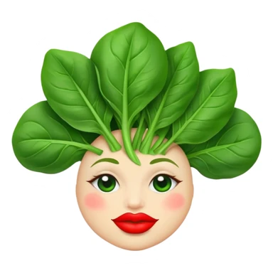 Spinach with red lips sticker