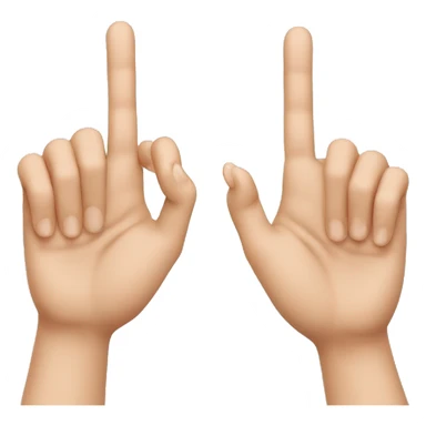 3 fingers, where the mother's finger and ring finger touch sticker