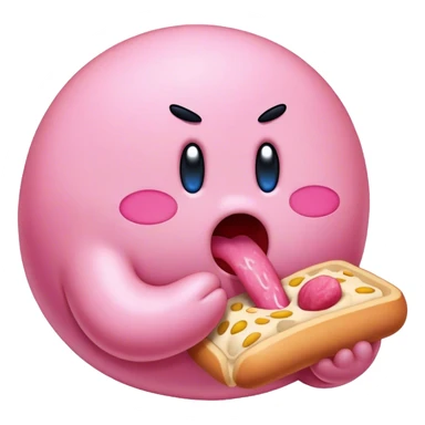 Kirby inhaling food  sticker