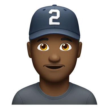 man with ball cap sticker