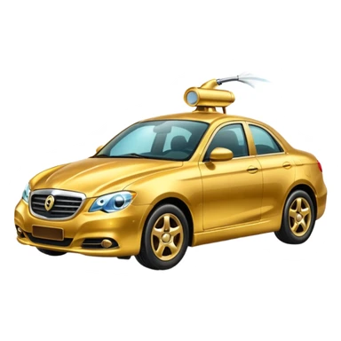 Golden Car paint Sprayer sticker