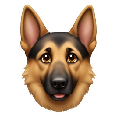 German Shepard dog with brown eyes  sticker
