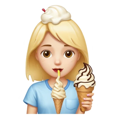 Girl holding an ice cream sticker
