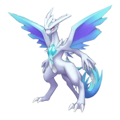  cool edgy shiny colorful godly ethereal Suicune-Dialga-Fakemon full body sticker