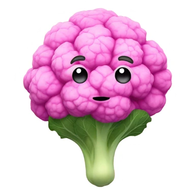 pink cauliflower looking in mirror sticker