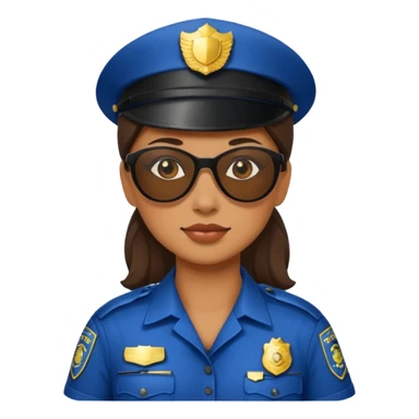 woman police wearing sun glasses sticker