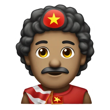 A communist with a flag communist  sticker