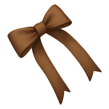 Brown bow sticker