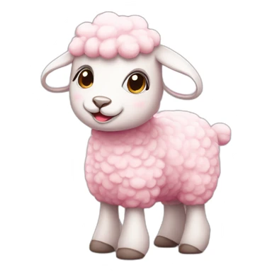 cute pink lamb sticker