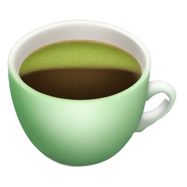 A cup of green coffee sticker