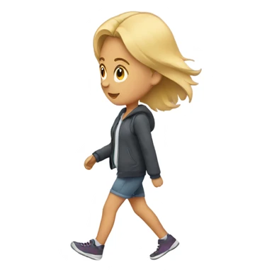 girl walking sticker