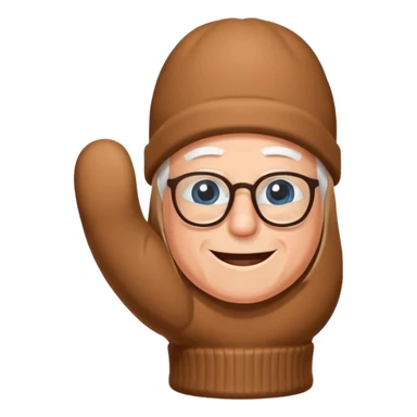thumbs up in bernie sanders brown mitten sticker