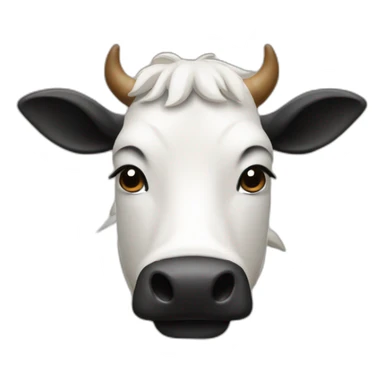 Vache sur une vache sticker