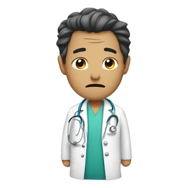 Doctor crying sticker
