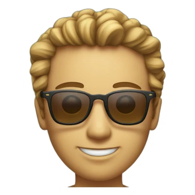 un mec avec des lunettes de soleil a plage sticker