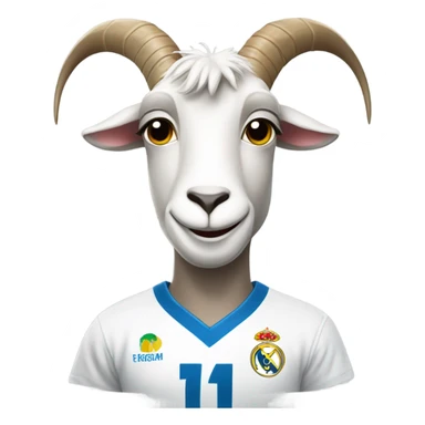 a ronaldo t shirt with a goat wearing the t shirt sticker