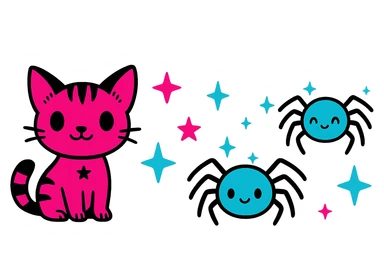 Remove the background and any text from this goth banner, keep it cute, expressive, minimal, in the style of imagen-4-fast-KaUtLiSA10F, with a transparent background. sticker