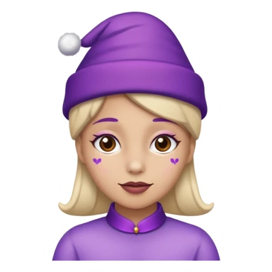 Purple butterfly,Christmas Hat sticker