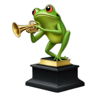 Frog winning a grammy sticker