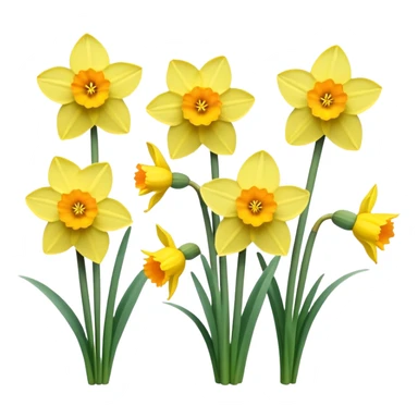 Daffodils easter sticker